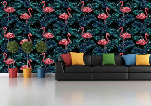 3D Wallpaper Animals Flamingo