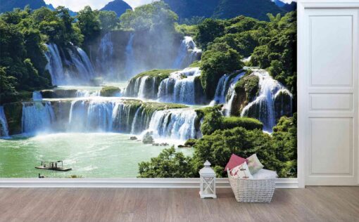 3D Wallpaper Nature Waterfall China Vietnam