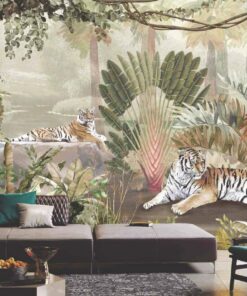 Wallpaper Amazon Poster Tiger Design Mural