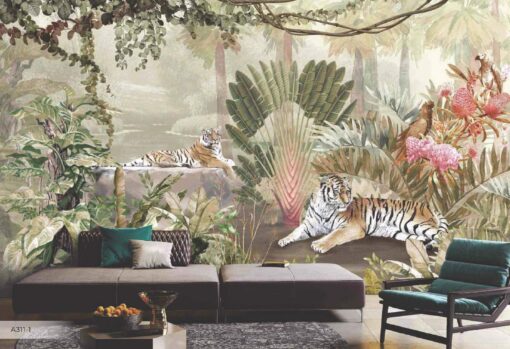 Wallpaper Amazon Poster Tiger Design Mural
