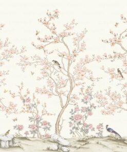 Wallpaper FIJI MURAL WALLPAPER Flowers And Birds Pattern Mural