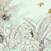 Wallpaper FIJI MURAL WALLPAPER Animals And Palm Leaves Pattern Mural