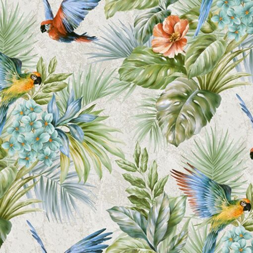 Wallpaper Wallpaper Parrot and Tropical Plant Trend Wallpaper at MORPHELLI in Lebanon