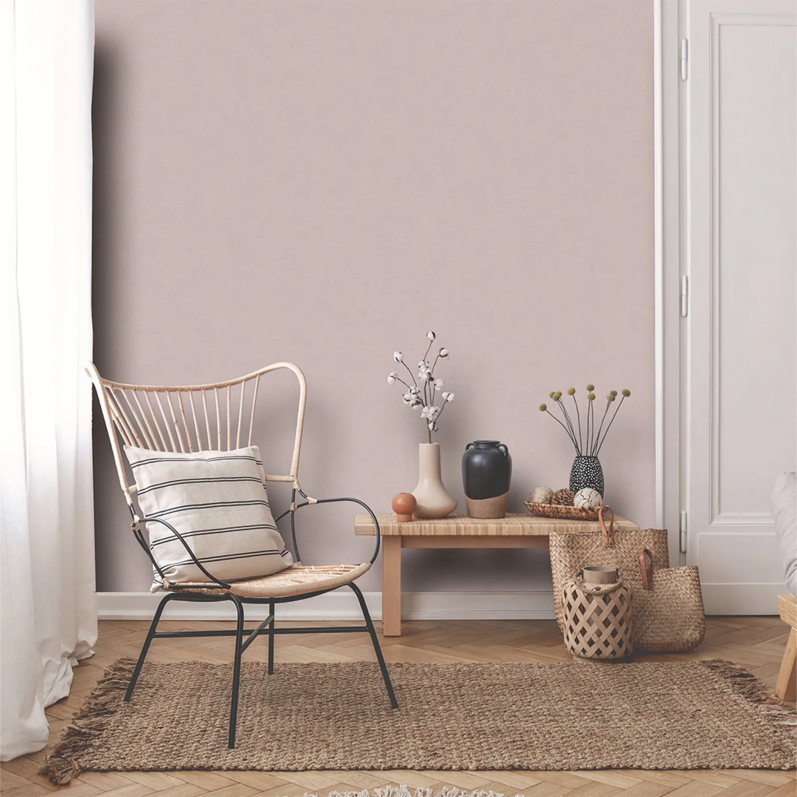 Linen non-woven wallpaper ref 28333-9, Ambiance collection – Morphelli Lebanon