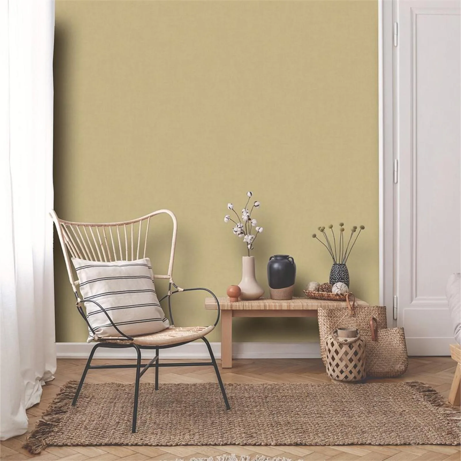 Linen non-woven wallpaper ref 28333-13, Ambiance collection – Morphelli Lebanon
