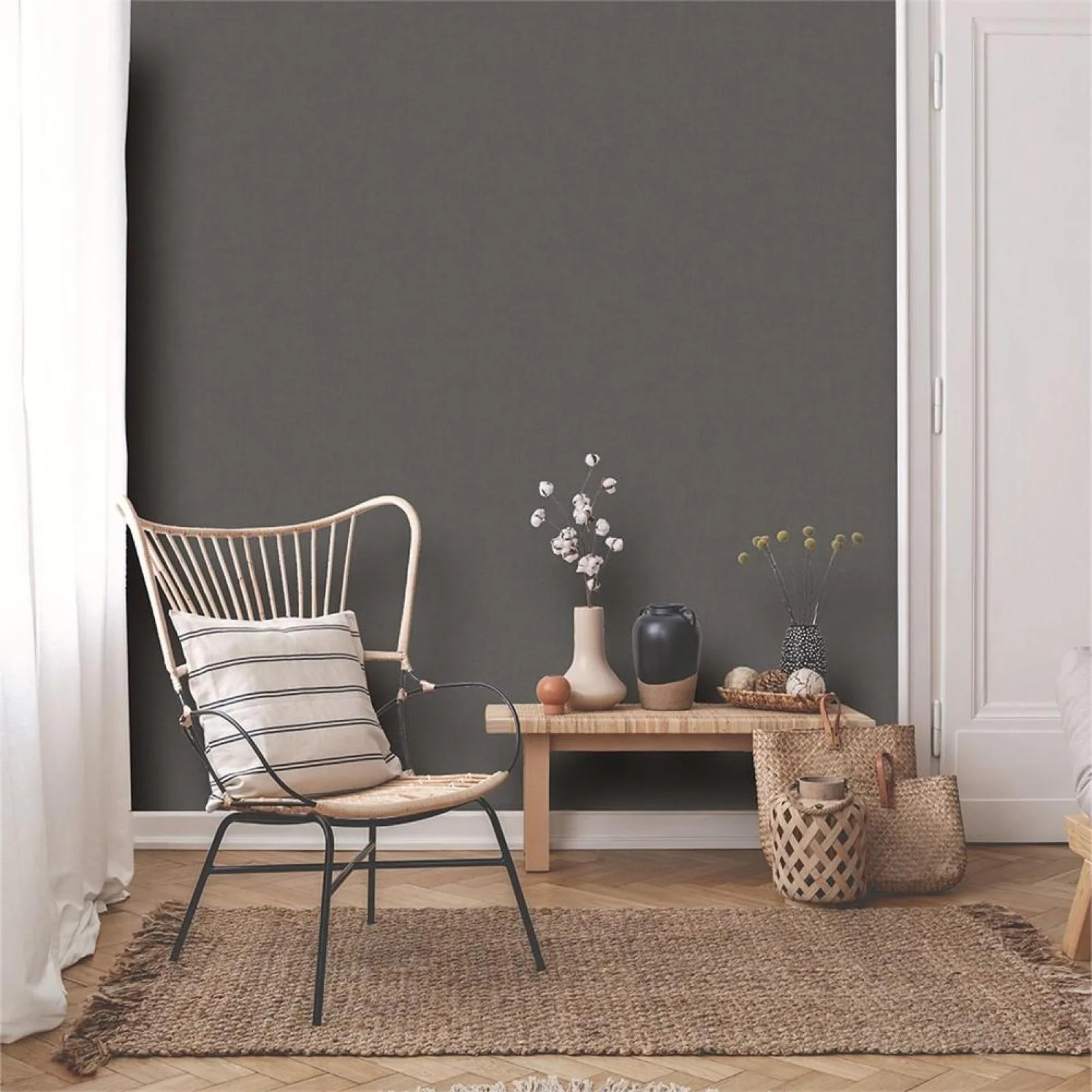 Linen non-woven wallpaper ref 28333-16, Ambiance collection – Morphelli Lebanon