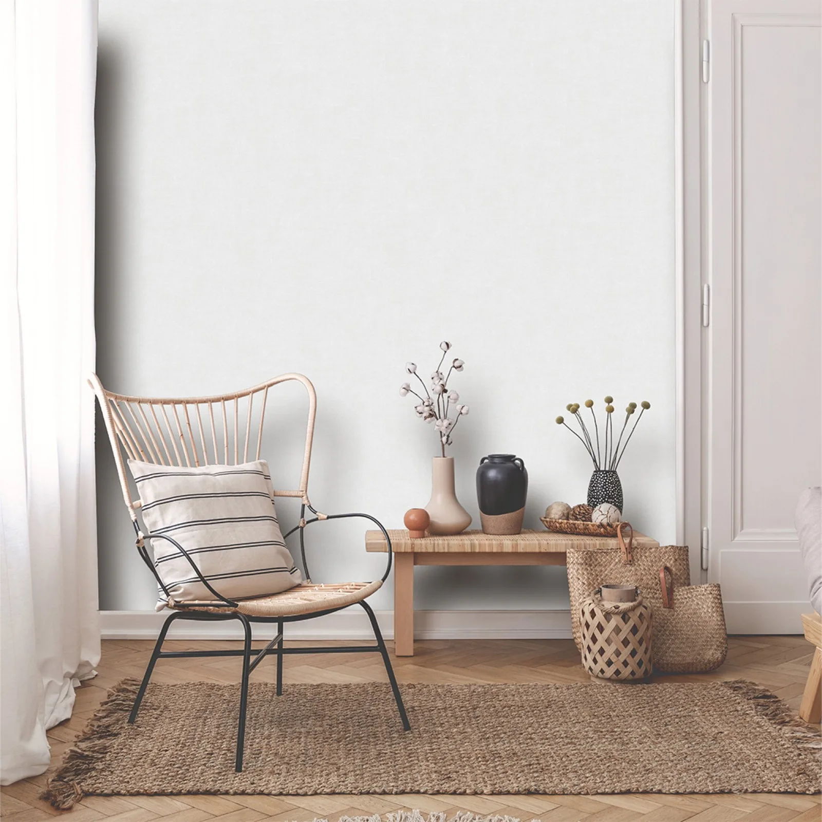 Linen non-woven wallpaper ref 28333-2, Ambiance collection – Morphelli Lebanon