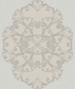 Boutique BT2004 Stitched Medallion wallpaper in silver grey swatch
