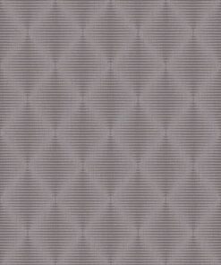 Boutique BT3211 Pinstripe Diamond wallpaper in plum & charcoal swatch