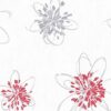 Intuition IN2003 Abstract Flowers wallpaper in red & grey swatch