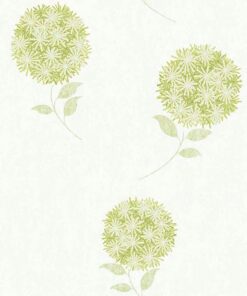 Intuition IN2101 Allium Flower Heads wallpaper in lime green swatch