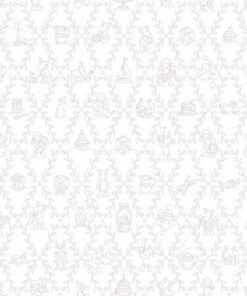 Jack 'n Rose LL-01-03-2 Toy Trellis Toile wallpaper in grey & multi pastel swatch