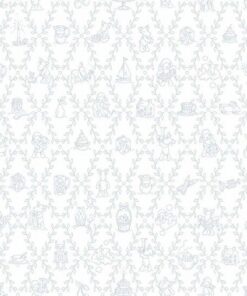 Jack 'n Rose LL-01-04-1 Toy Trellis Toile wallpaper in pale blue swatch