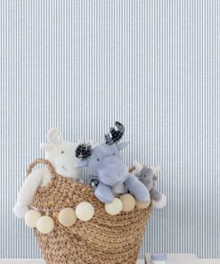 Jack 'n Rose LL-03-07-6 Pinstripe wallpaper in blue & white swatch
