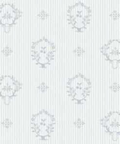 Jack 'n Rose LL-08-04-4 Stag Head On Pinstripe wallpaper in blue swatch